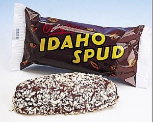 Calvin is from Idaho, and he sometimes brings Idaho Spud candy bars to conferences. Idaho Spuds look a little like turds but taste delicious.